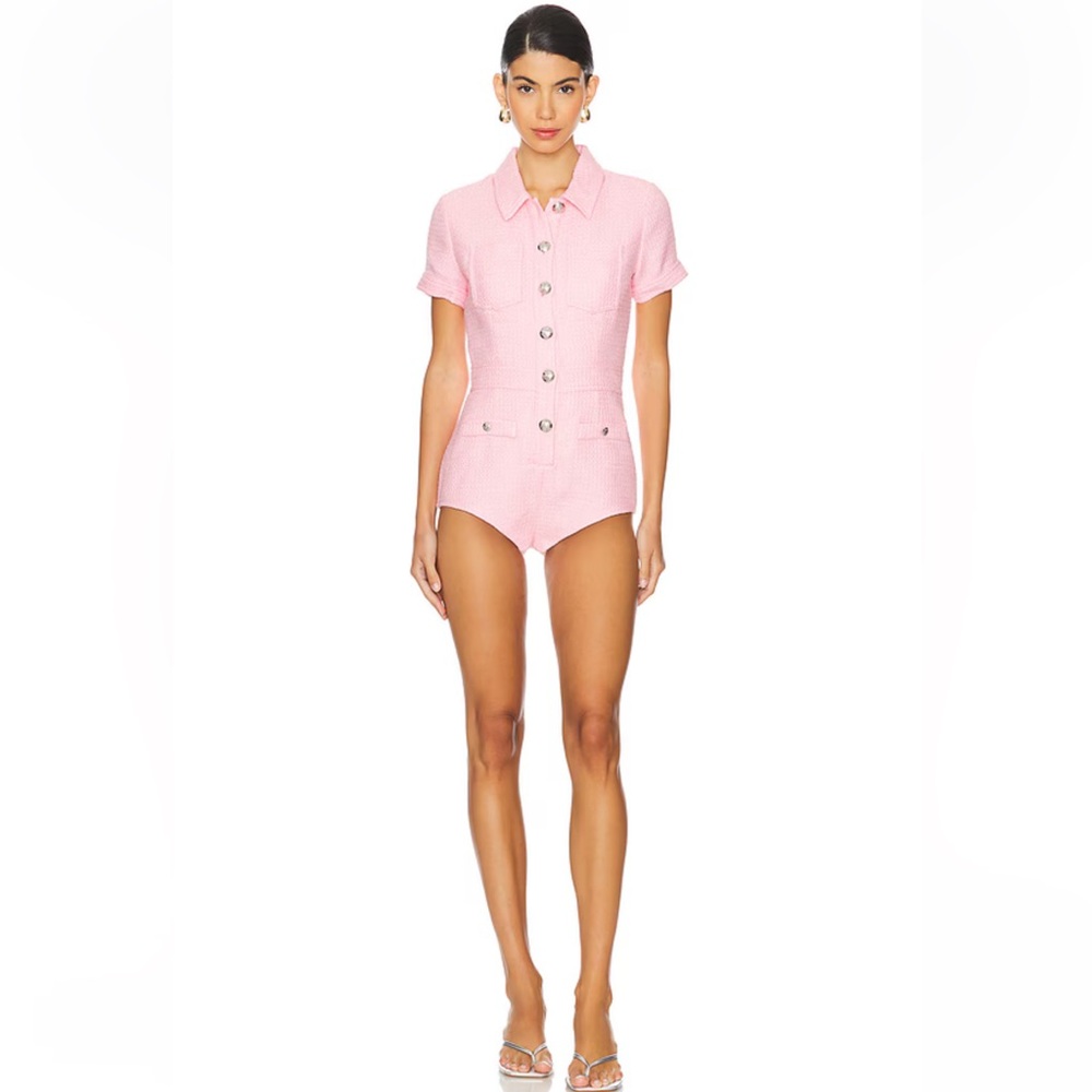 Central Park West Blue Button-Up Romper